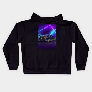 Subaru Impreza WRX STi Evo Eye Neonwave Kids Hoodie